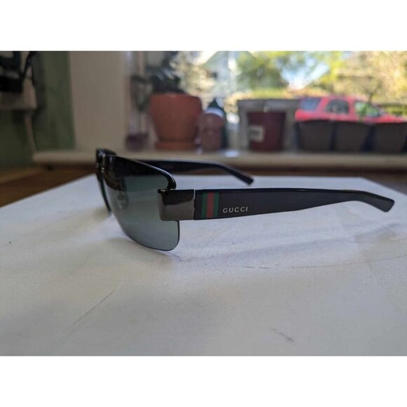 Gucci GG2851/S V81PT Black 61-15-125 Rimless Square Sunglasses - Picture 1 of 15